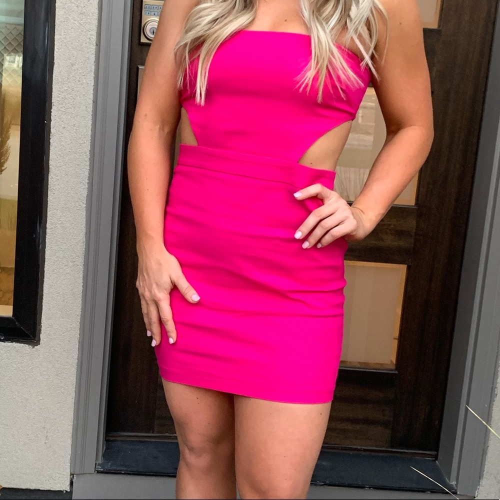 SUPERDOWN PINK MINI DRESS